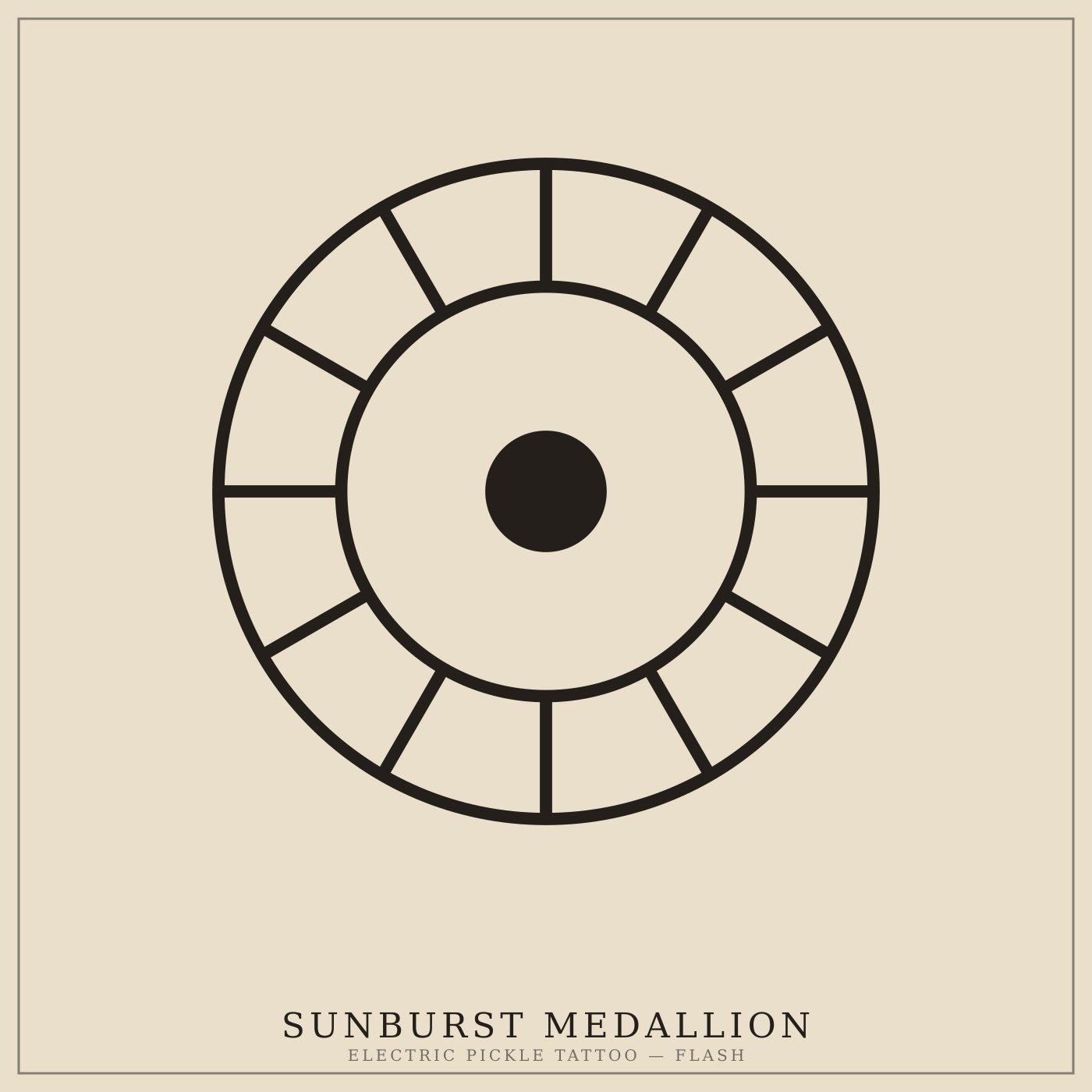 Sunburst Medallion — flash design