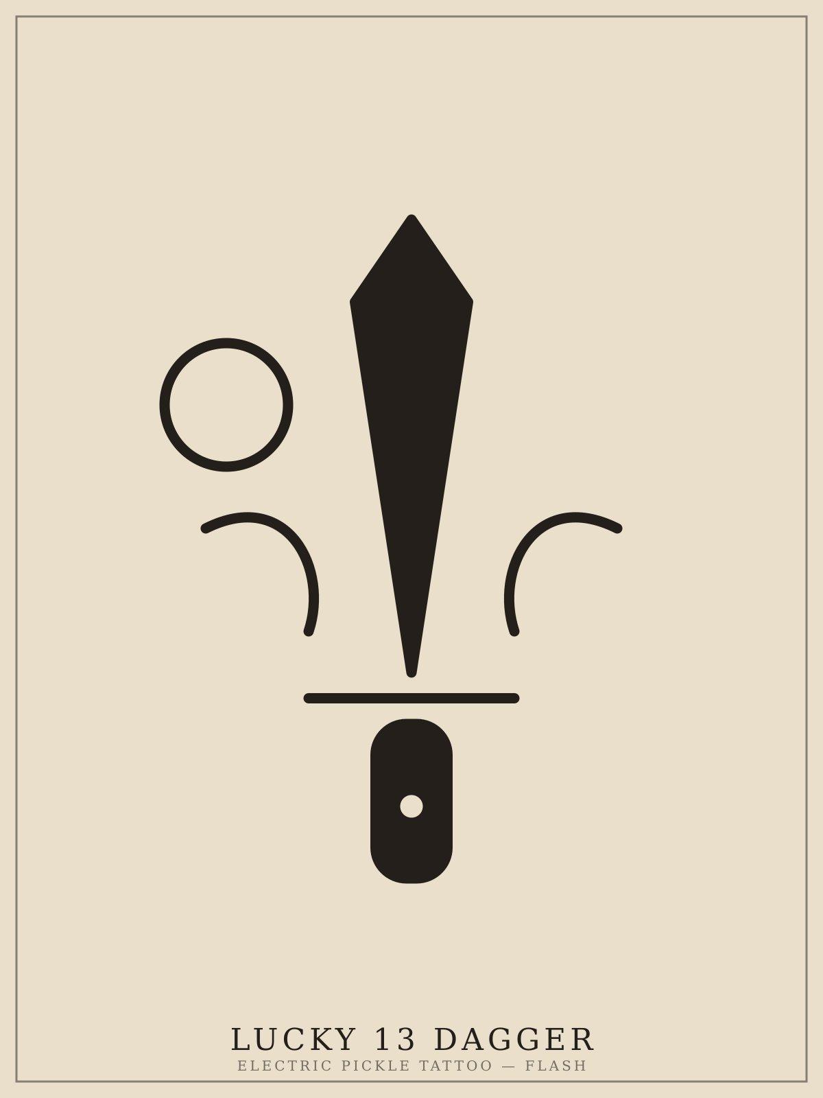 Lucky 13 Dagger — flash design
